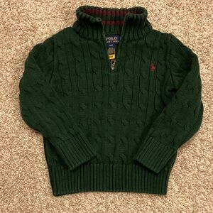 Polo by Ralph Lauren Kids Zip-Up Sweater Dark Green